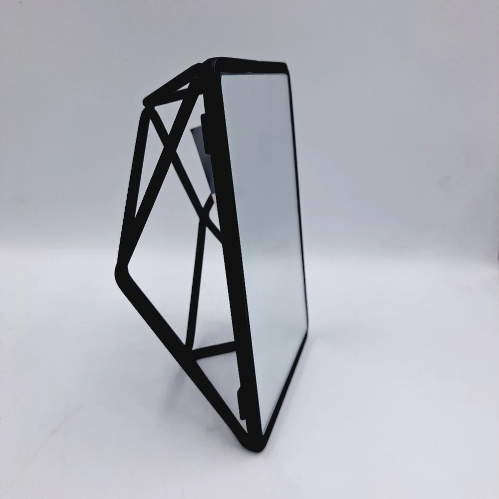 Sleek & Modern Black Geometric Freestanding Mirror